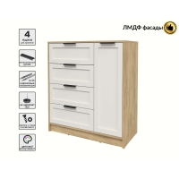 Тумба Тренд КТ-Т90 (Дуб золотой ЛДСП/ Кашемир ЛМДФ) Ш900 В1020 Г451